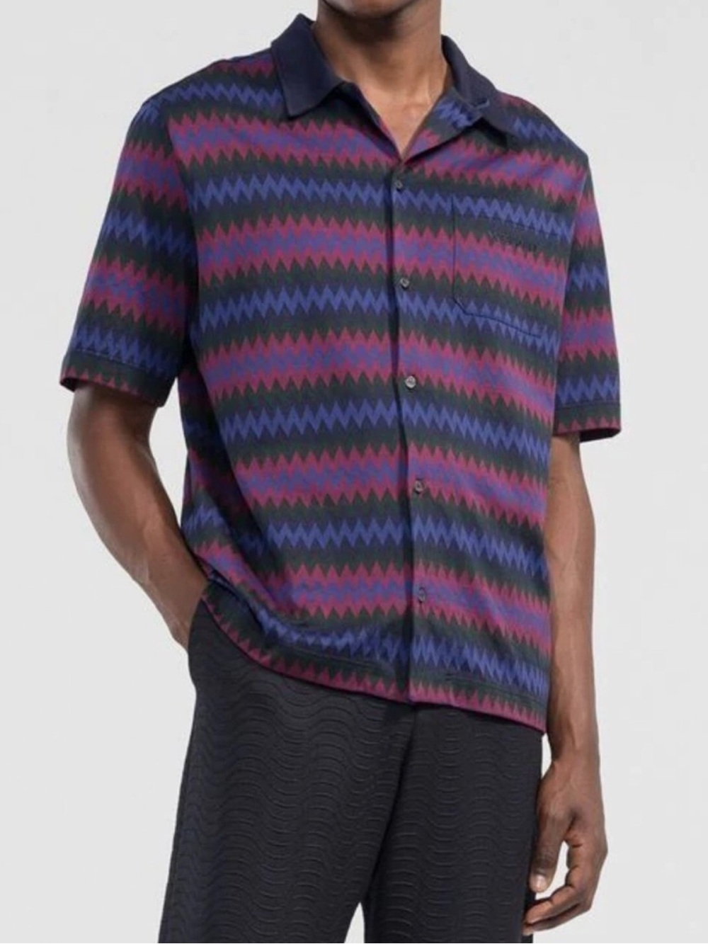 Missoni Chevron Printed Short-Sleeve Shirt